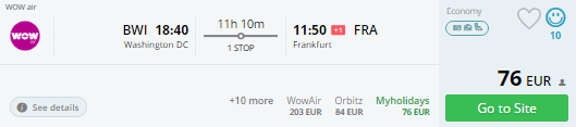 USA to Europe
