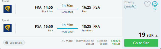 frankfurt to pisa