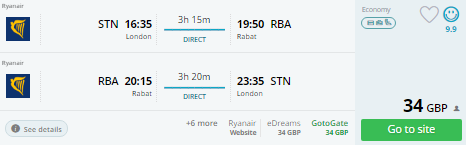 london to morocco