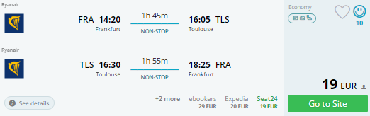 frankfurt to toulouse