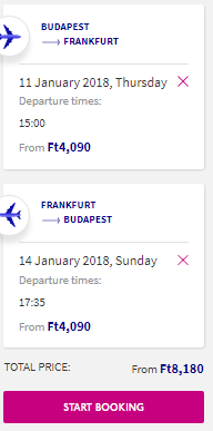 budapest to frankfurt