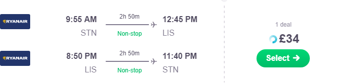 london to lisbon