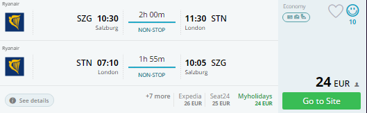 salzburg to london