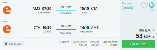 amsterdam to sicily