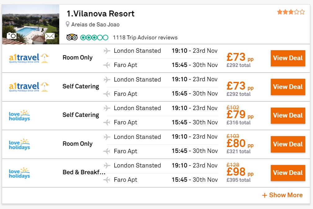 HOLIDAY PACKAGE from the UK to FARO