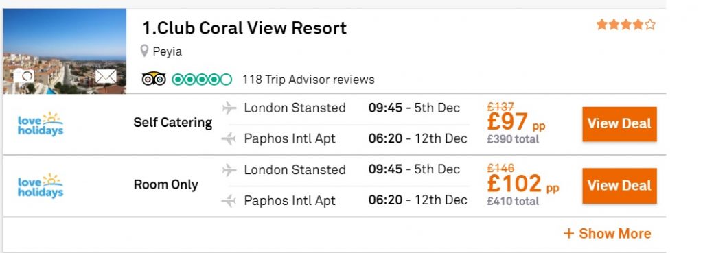 Holiday Package to Cyprus from UK