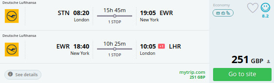 cheap flights london new york