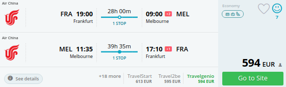 German cities to Melbourne