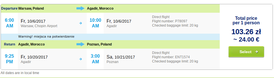 morocco from poland