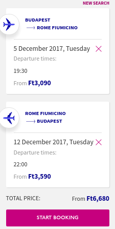 Budapest to ROME
