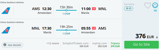 amsterdam to philippines