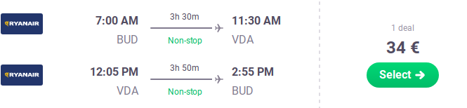 budapest to eilat
