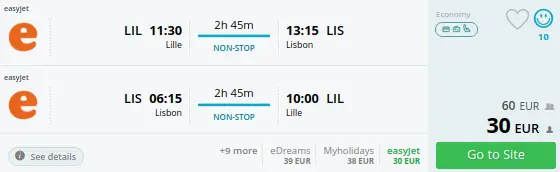 lille to lisbon