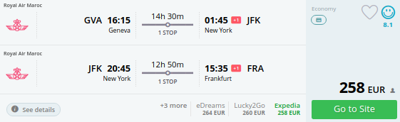 Switzerland to NEW YORK
