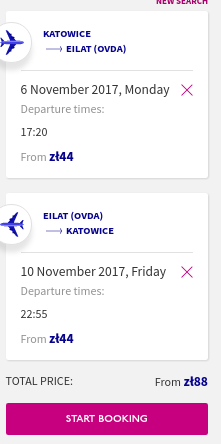 poland to eilat