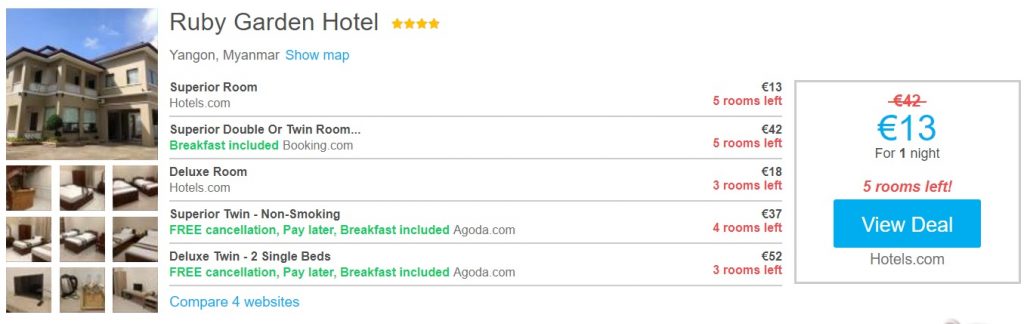 cheap Accommodation in Myanmar