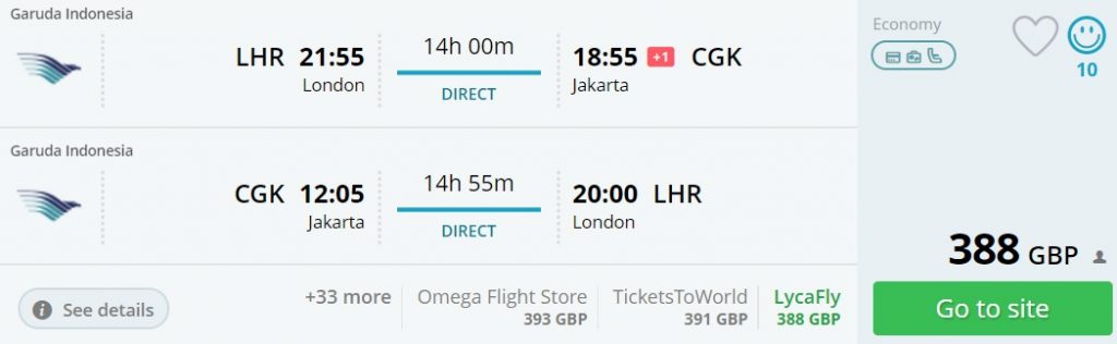 cheap flights london indonesia