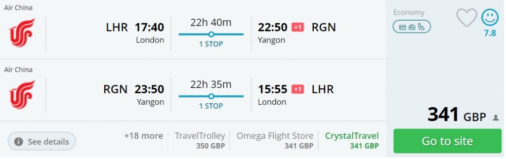 cheap flights london myanmar