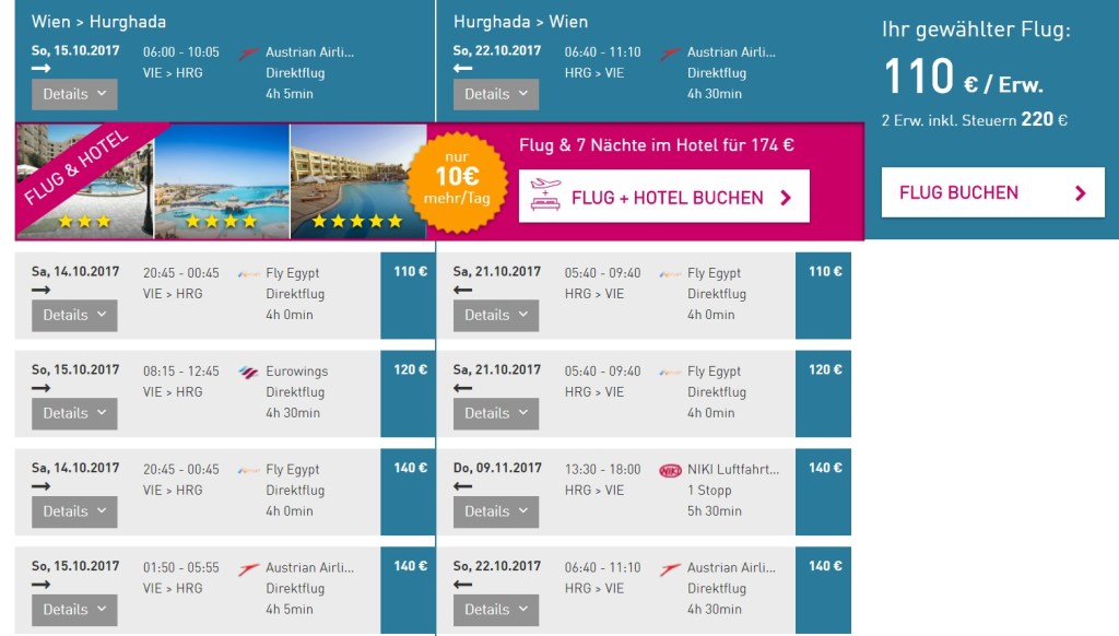 last minute flights to hurghada from vienna