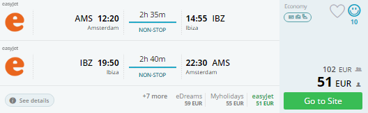 amsterdam to ibiza