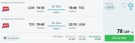 london to tromso