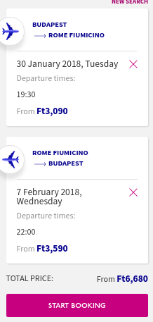 budapest to rome
