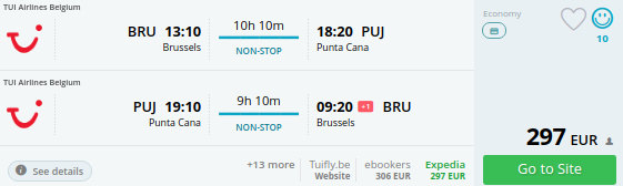 brussels to dominican republic