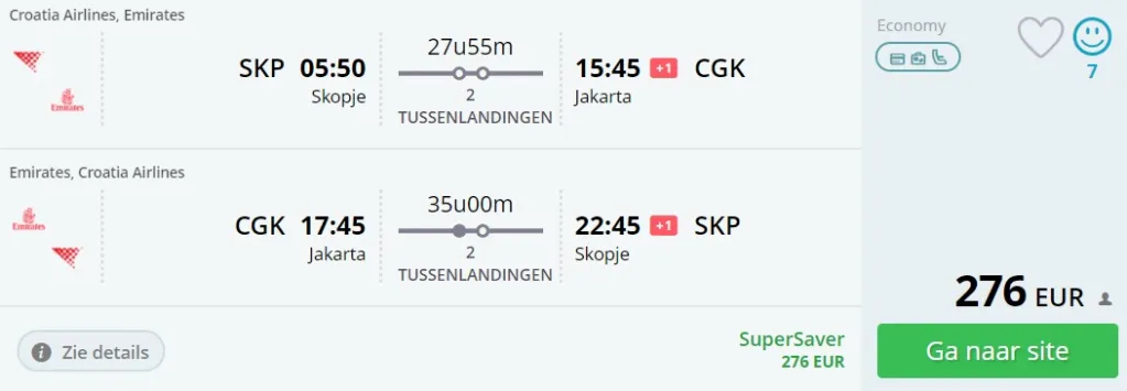 cheap flights from skopje to indonesia