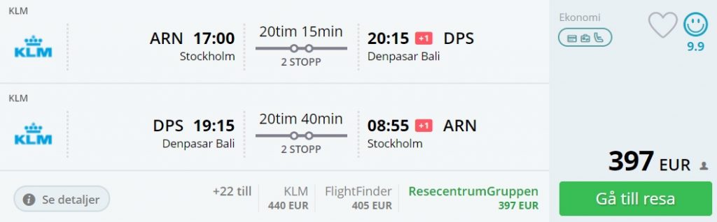 cheap flights scandinavia bali