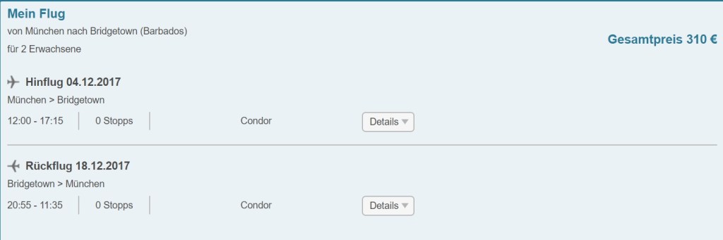direct flights munich barbados