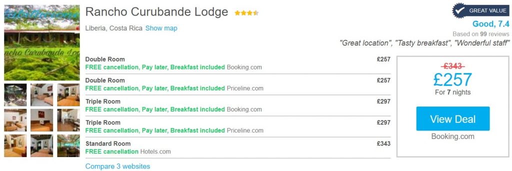 holiday package costa rica from london