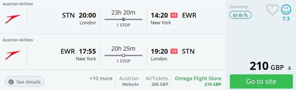 london to new york