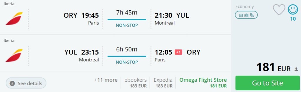 direct flights from paris to us