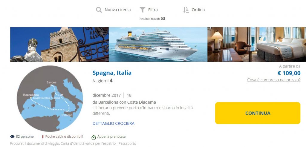 Full Board cruise from Barcelona to ITALY