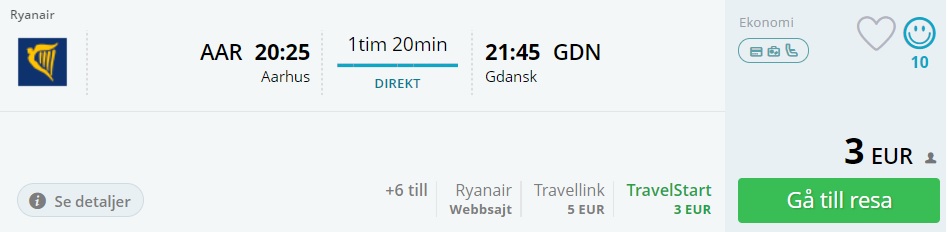 cheap flights aarhus gdansk