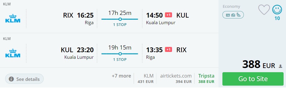 cheap flights from riga to malaysia