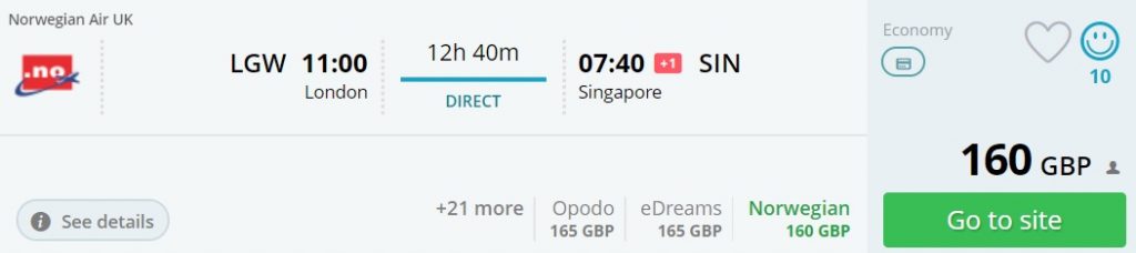 direct flights london singapore