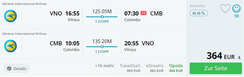 flights to sri lanka from baltic states riga vilnius