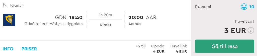 cheap flights gdansk aarhus