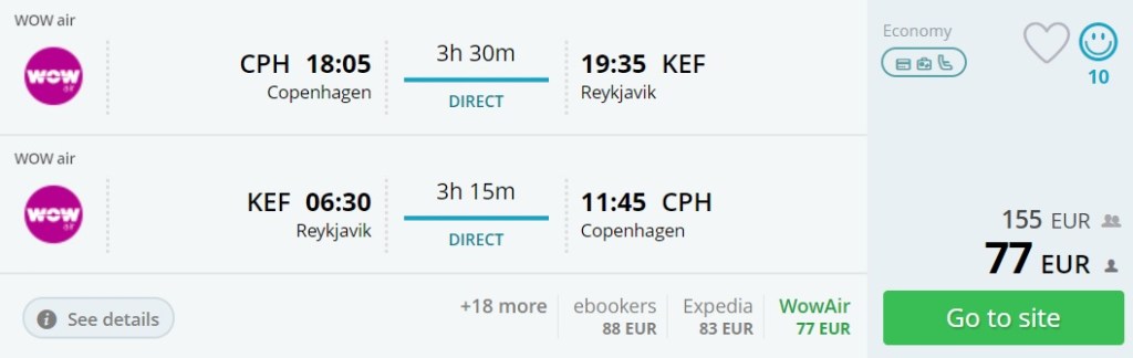 Summer flights to ICELAND from Copenhagen