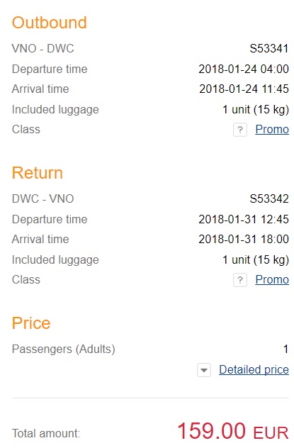 Vilnius to Dubai