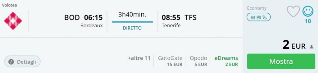 cheap flights france tenerife