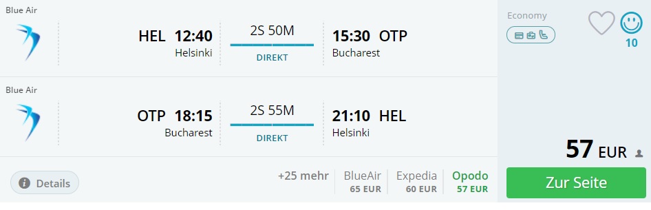 cheap flights helsinki bucharest