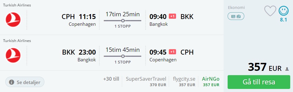 cheap flights to thailand from copenhagen