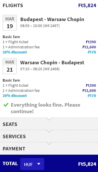 flights budapest warsaw