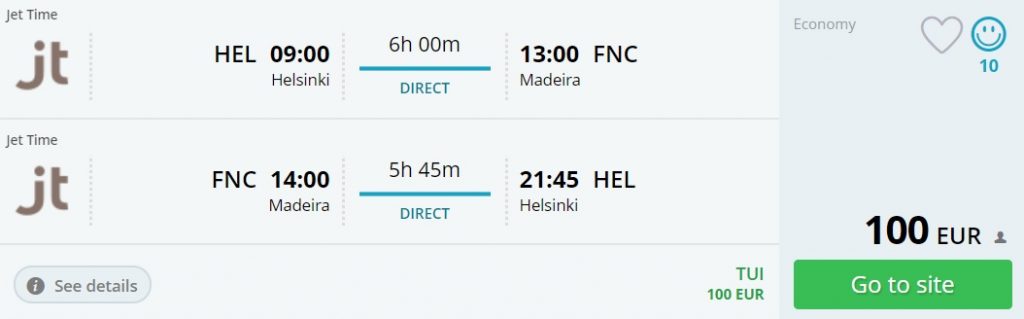 last minute flights helsinki madeira