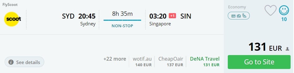 sydney singapore