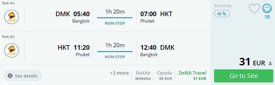bangkok phuket bangkok