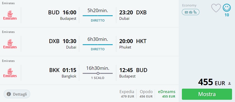 budapest dubai phuket bangkok