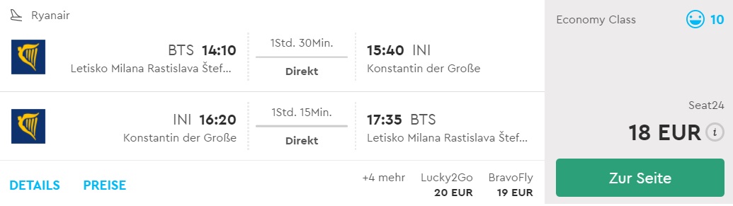cheap flights to serbia from bratislava